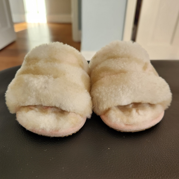 Baby size 4/5 UGG Fluff Yeah Slide Pink Leopard - Picture 6 of 6